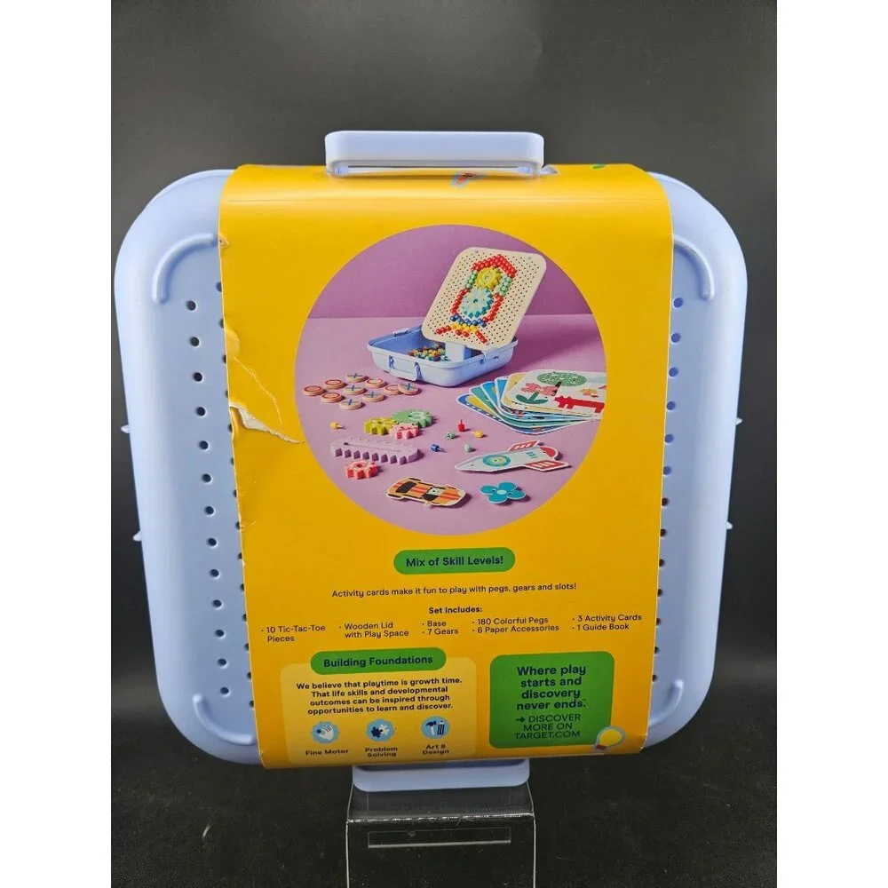Gigglescape Pegboard Activity Set Ages 3+ With Activity Cards & Carrying Case 20